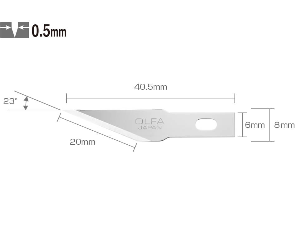 K092 Ersatzklinge Skalpell Entgrater Bastelmesser OLFA SK-4 Maße CURT-tools
