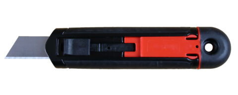 Sicherheitsmesser lang – automatischer Klingenrückzug, 4cm Schnitttiefe, Metallgehäuse