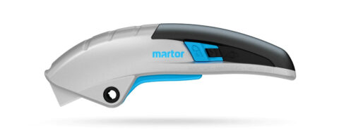 Sicherheitsmesser Martor Secupro Martego – vollautomatischer Klingenrückzug, 1cm Schnitttiefe, Metallgehäuse