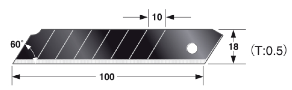 K041 Abbrechklinge 18mm Cuttermesser Maße